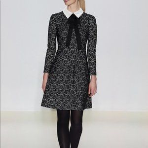 ERIN by ERIN FETHERSTON Mina Collar Tie Neck Lace A-Line Dress